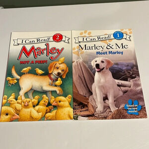 I can read! MARLEY AND ME pack of 2 books level 1 and 2 EUC dog books